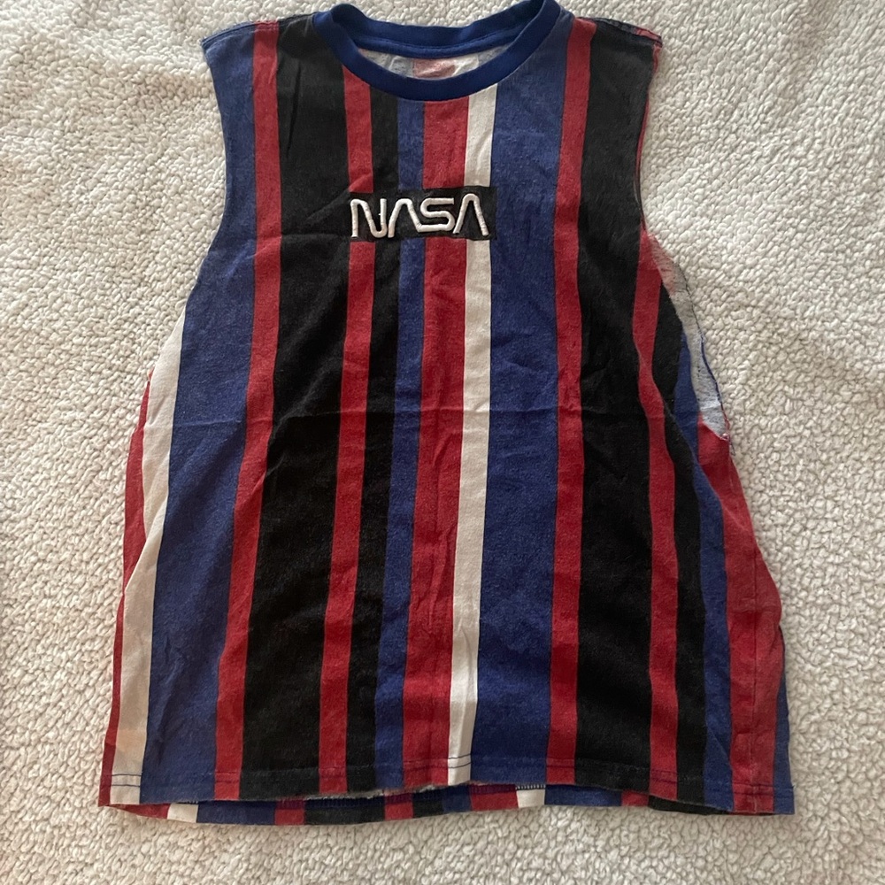 NASA Striped Sleeveless Top